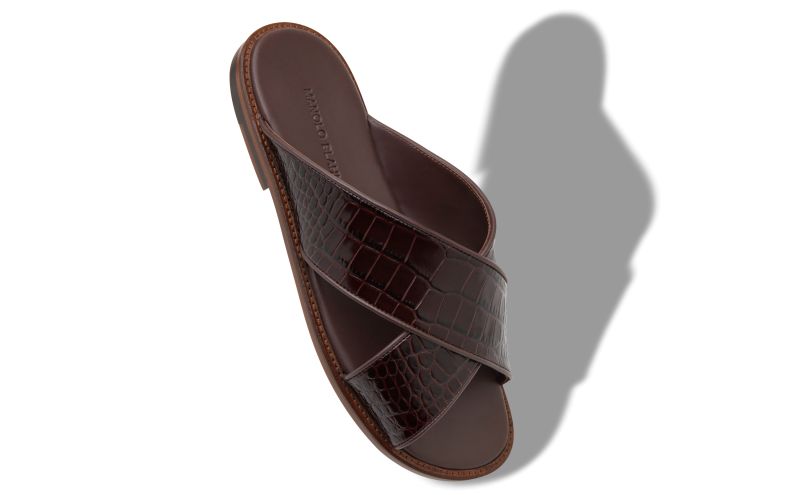 Otawi, Dark Brown Calf Leather Sandals  - €625.00 