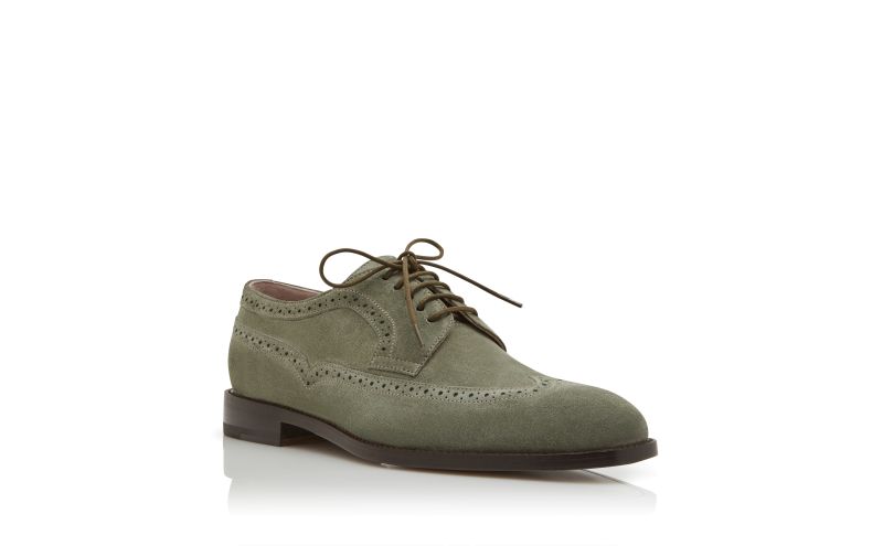 Tamarak, Khaki Suede Lace-Up Oxfords - €795.00