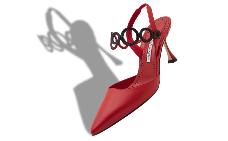 Sidi, Red Nappa Leather Slingback Pumps - AU$898.00
