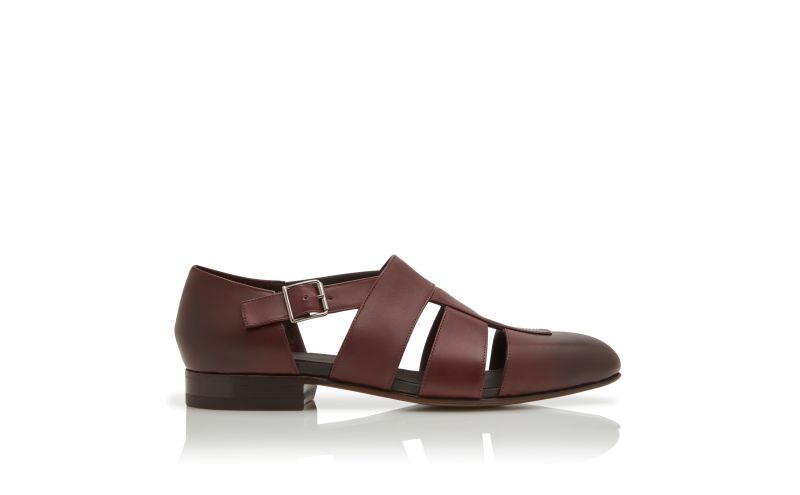Side view of Hickory, Red Calf Leather Sandals - AU$1,665.00