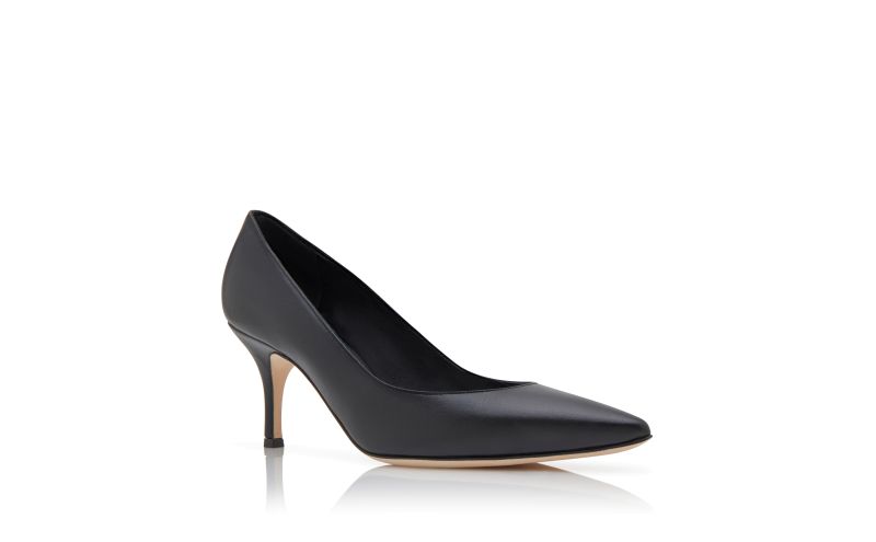 Kietta, Black Nappa Leather Pointed Toe Pumps - £595.00