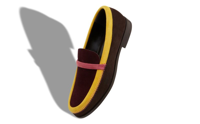 Salono, Brown, Pink, Yellow and Red Crosta Loafers - £725.00