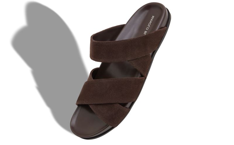 Inezmu, Dark Brown Suede Sandals - AU$1,075.00