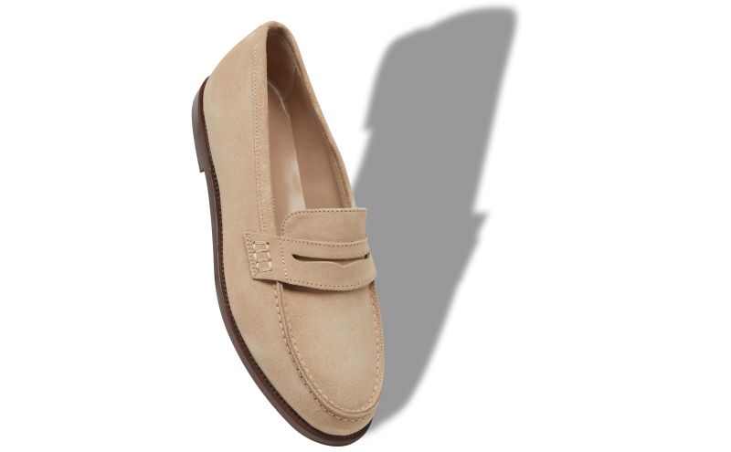 Perrita, Light Brown Suede Penny Loafers - AU$1,275.00 