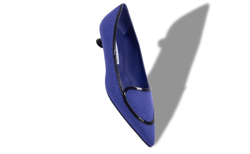 Rufo, Blue Wool Pointed Toe Pumps - US$537.00 