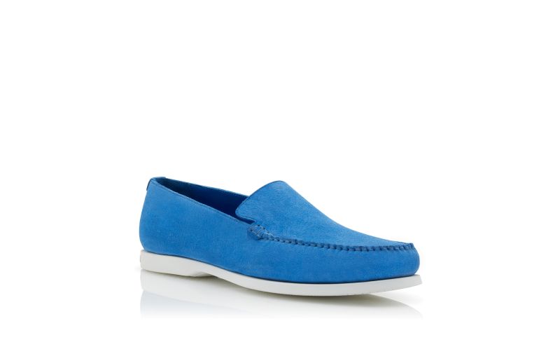 Monaco, Bright Blue Suede Loafers - CA$538.00