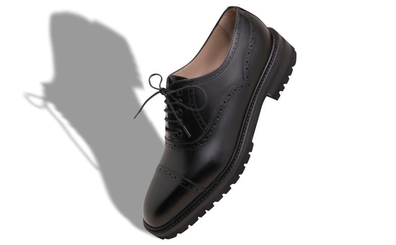 Norton, Black Calf Leather Lace Up Shoes - €925.00