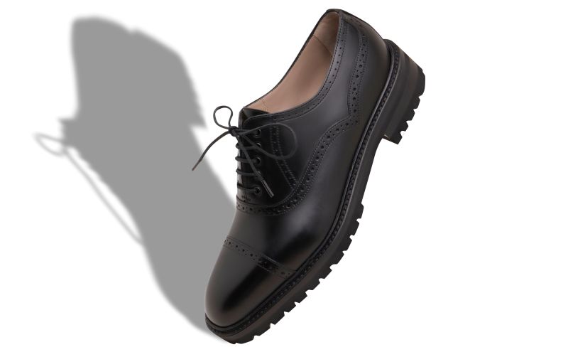 Norton, Black Calf Leather Lace Up Shoes - CA$1,165.00