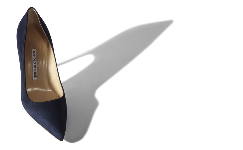 Bb, Navy Suede Pointed Toe Pumps - US$725.00 