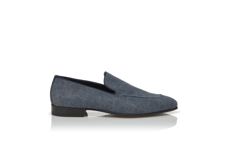 Side view of Truro, Blue Denim Loafers  - €745.00