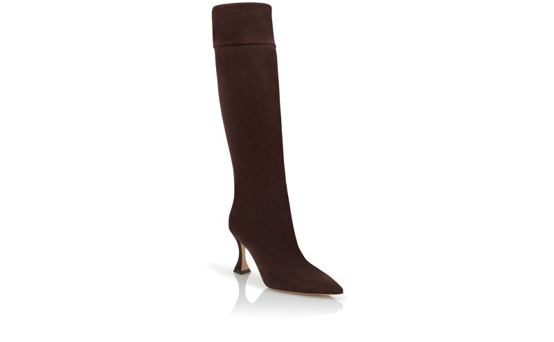 Miralonepla, Dark Brown Suede Knee High Boots  - €1,295.00