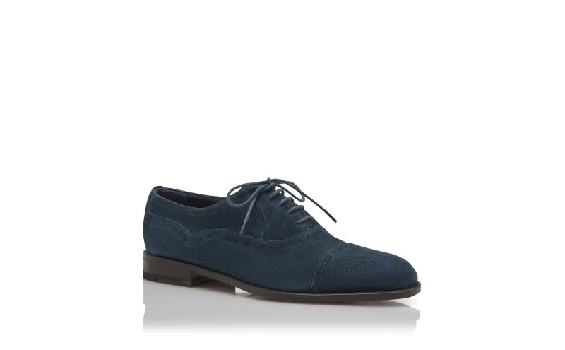 Witney, Dark Blue Suede Cap Toe Oxfords - CA$638.00