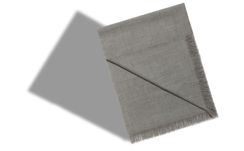 Jura, Mid Grey Fine Cashmere Scarf - £280.00