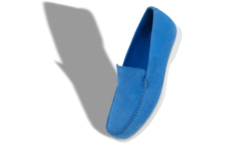 Monaco, Bright Blue Suede Loafers - CA$538.00