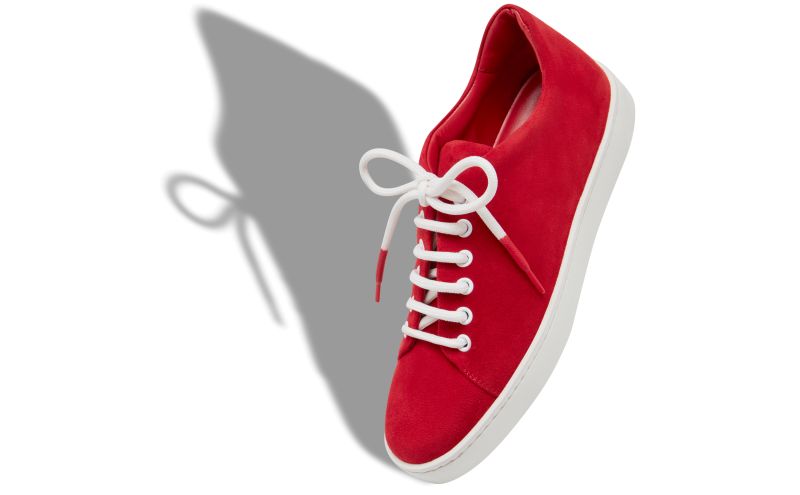 Semanada, Red Suede Low Cut Sneakers - CA$895.00
