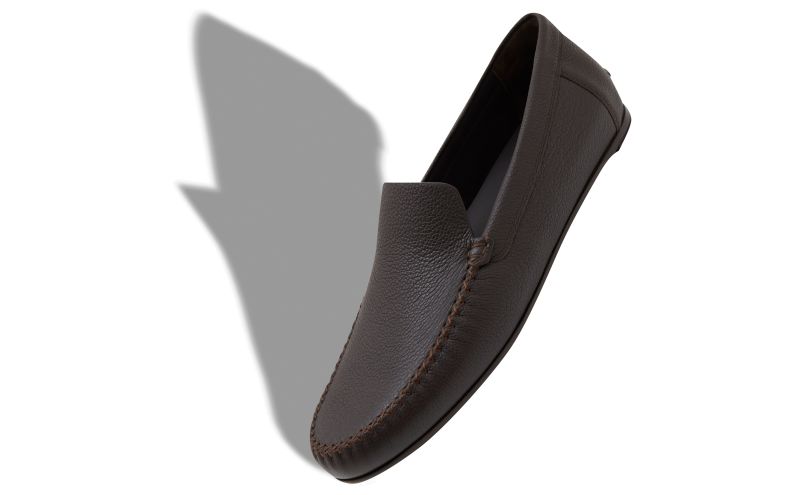 Alder, Dark Brown Calf Leather Slippers - €850.00