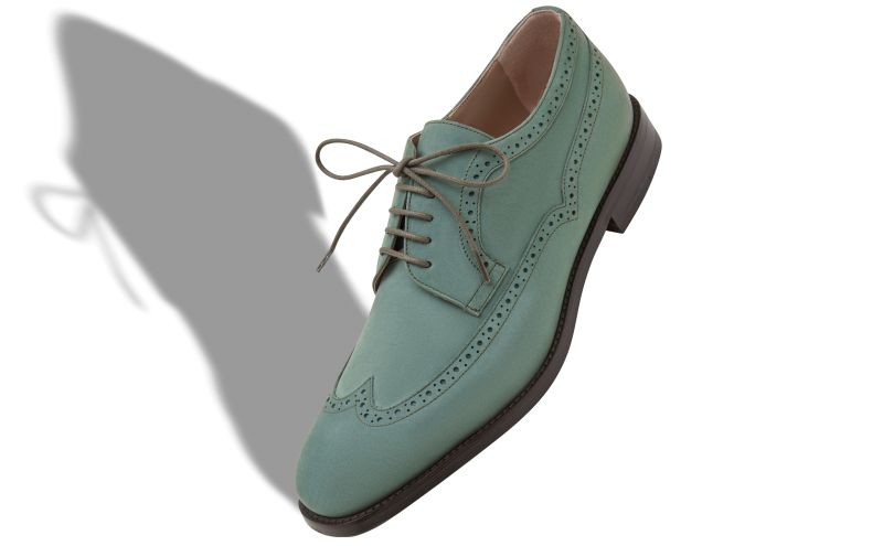 Tamarak, Dark Green Suede Lace-Up Oxfords - US$935.00