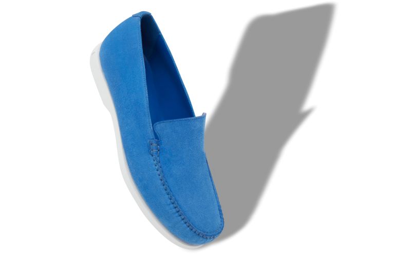 Monaco, Bright Blue Suede Loafers - CA$538.00 