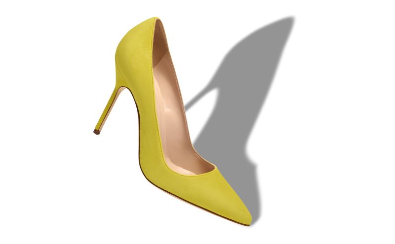 Bb, Yellow Suede Pointed Toe Pumps - US$865.00 