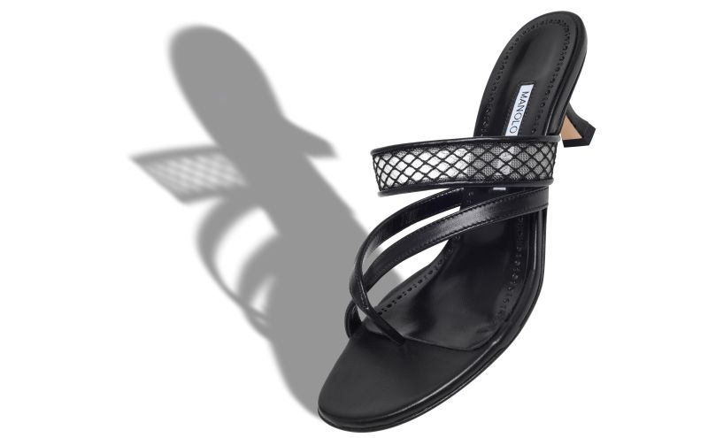 Sulna, Black Nappa Leather Mules - US$448.00