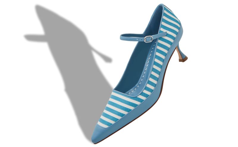 Mitwasi, Blue Cotton Pointed Toe Pumps - £408.00