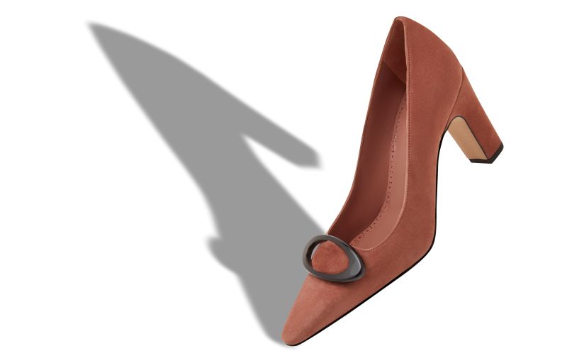 Fenixhi, Brown Suede Pointed Toe Pumps - €915.00