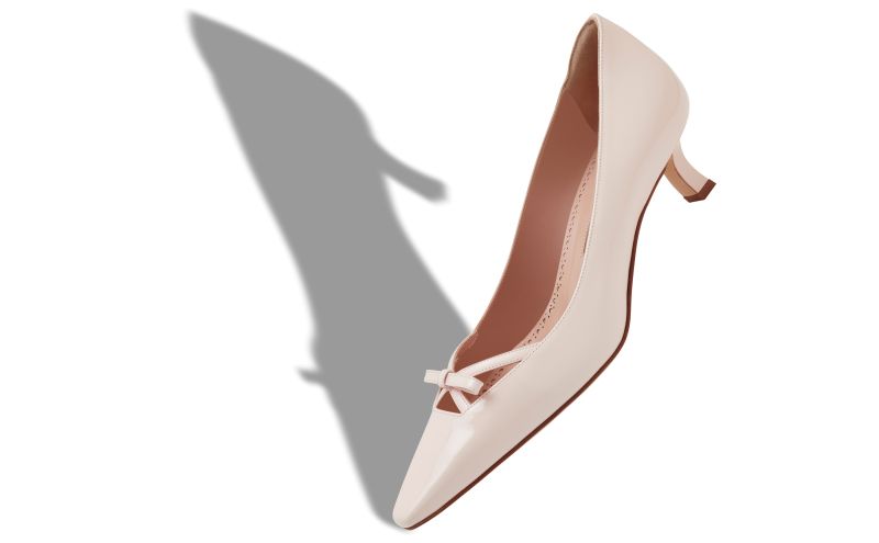Grafa, Light Pink Patent Leather Bow Detail Pumps - £835.00