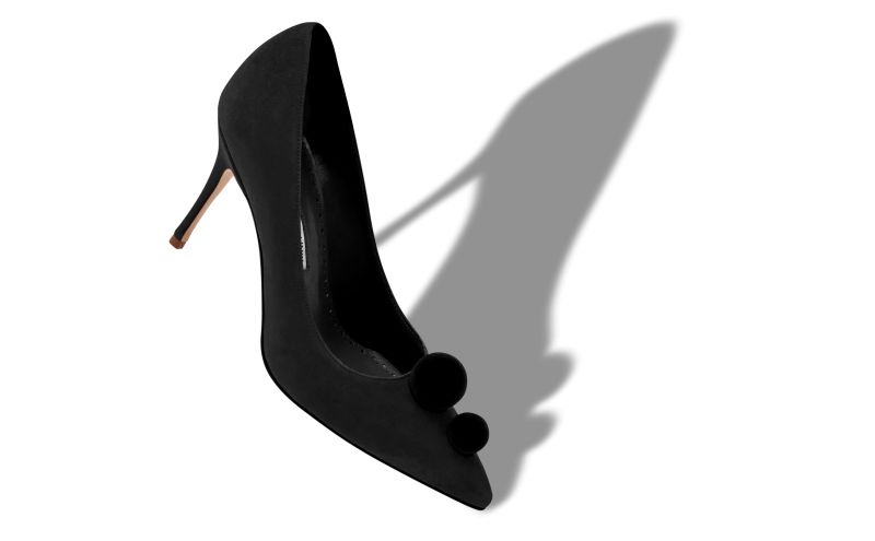 Piera, Black Suede Pom Pom Detail Pumps
 - US$925.00 