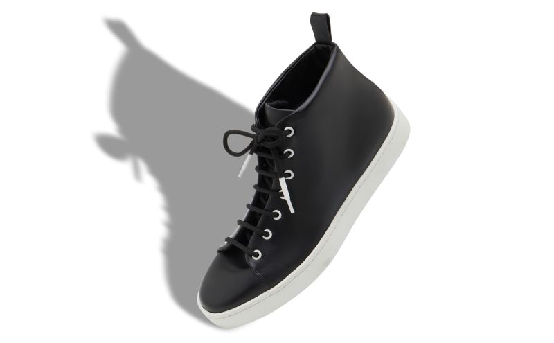 Semanadohi, Black Calf Leather Lace Up Sneakers - £575.00