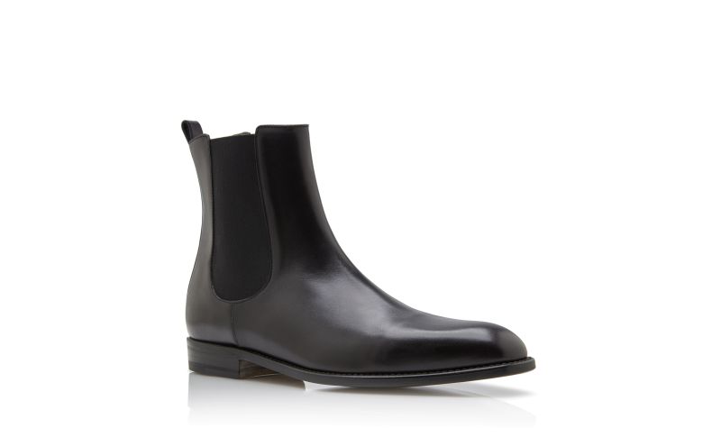 Delsa, Black Burnished Calf Leather Chelsea Boots - AU$1,785.00