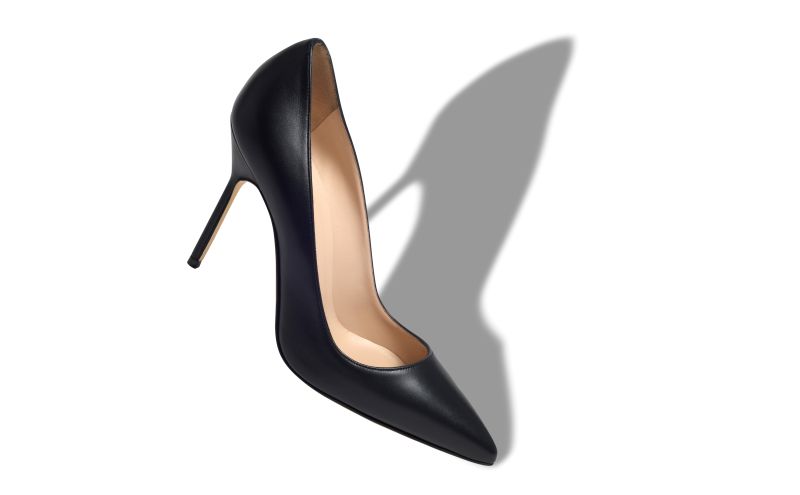 Bb, Black Nappa Leather Pointed Toe Pumps - AU$1,115.00 