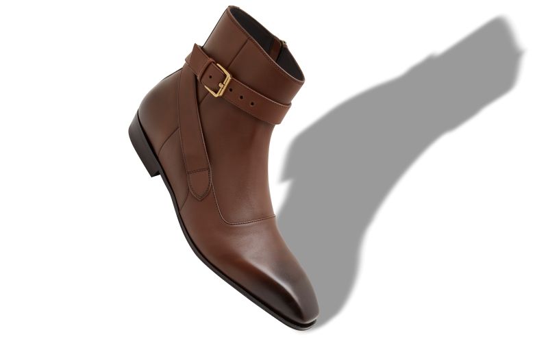 Richmond, Brown Calf Leather Ankle Boots  - AU$2,605.00 