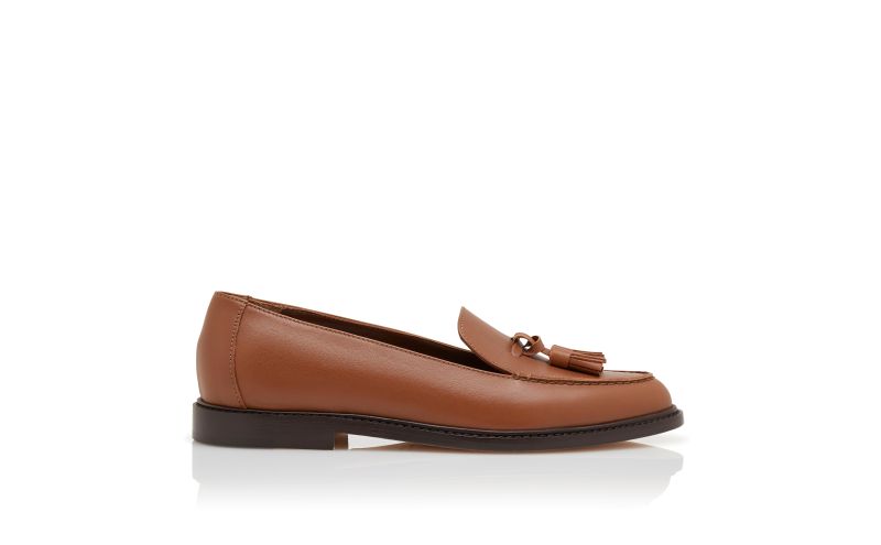Side view of Bucky, Brown Calf Leather Loafers - CA$1,475.00