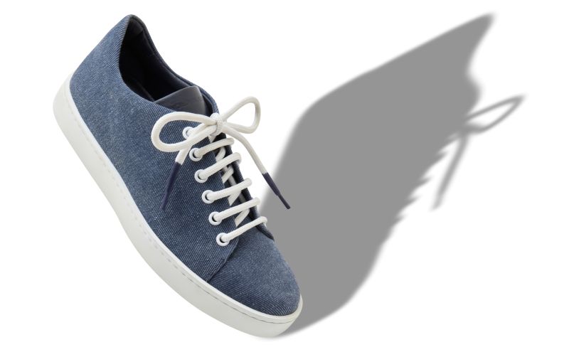 Semanada, Blue Denim Lace-Up Sneakers  - US$695.00 