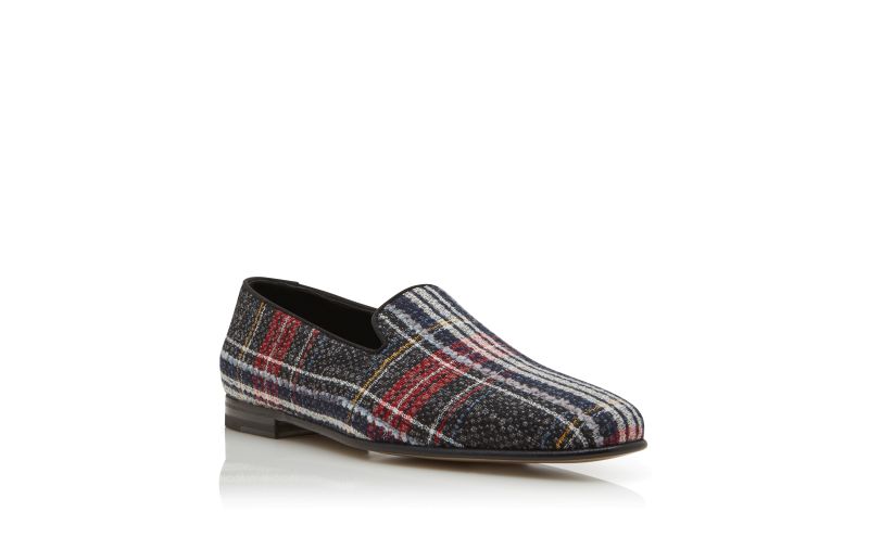 Mario, Grey Tartan Loafers - CA$558.00