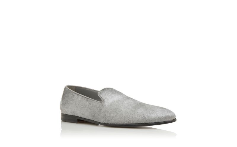 Mario, Silver Calf Hair Loafers - US$945.00