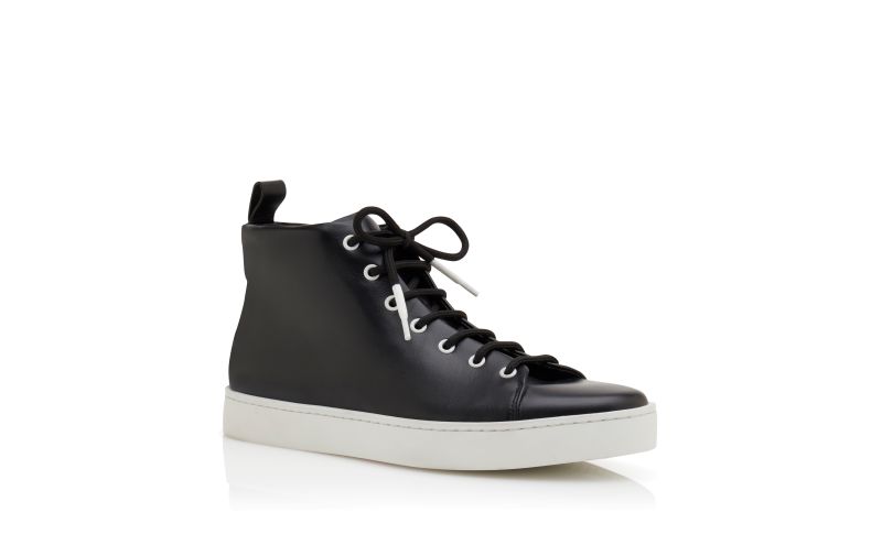 Semanadohi, Black Calf Leather Lace Up Sneakers - AU$1,175.00