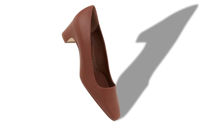 Silierasopla, Brown Nappa Leather Pumps - CA$965.00 