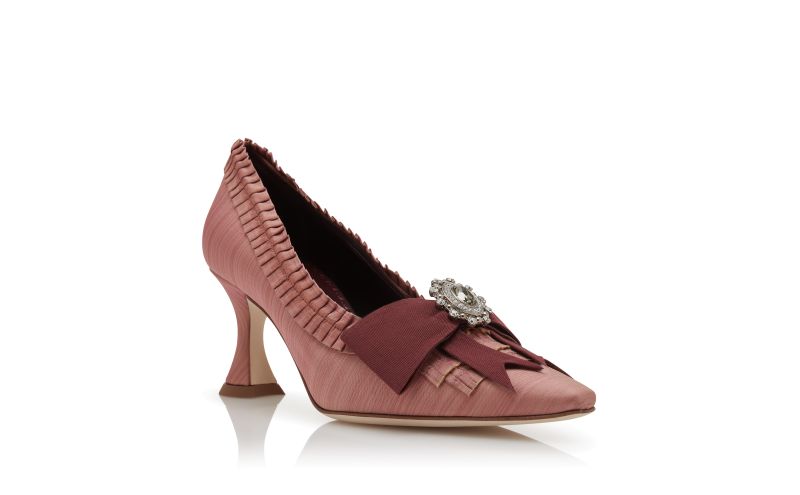 Valoisette, Pink Silk Bow Detail Pumps - €1,345.00