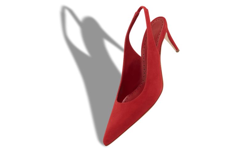 Paledarc, Red Suede Slingback Pumps  - €775.00