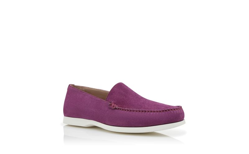 Monaco, Purple Suede Boat Shoes - CA$538.00