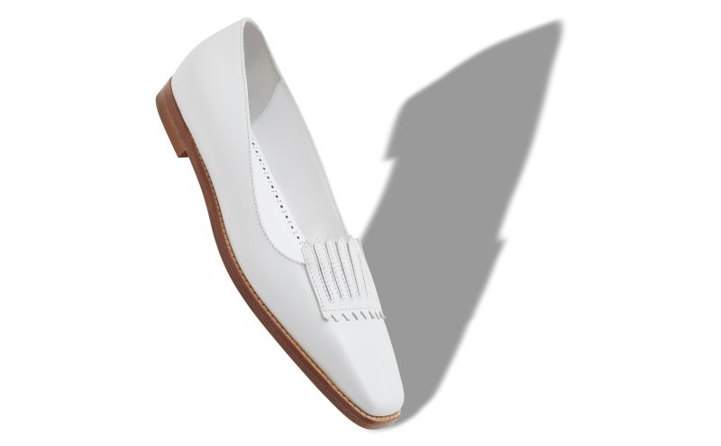 Pausaniasflat, White Calf Leather Loafers - AU$1,665.00 