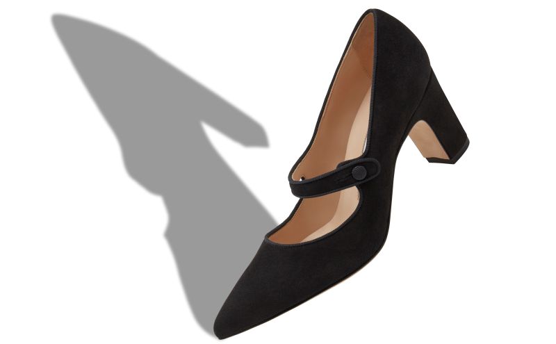 Campariba, Black Suede Mary Jane Pumps - €815.00