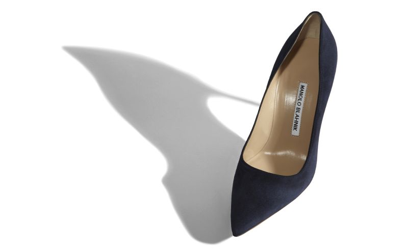 Bb 70, Navy Suede Pointed Toe Pumps - US$725.00