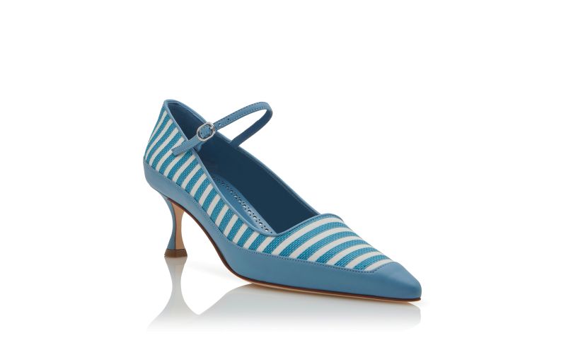 Mitwasi, Blue Cotton Pointed Toe Pumps - £408.00