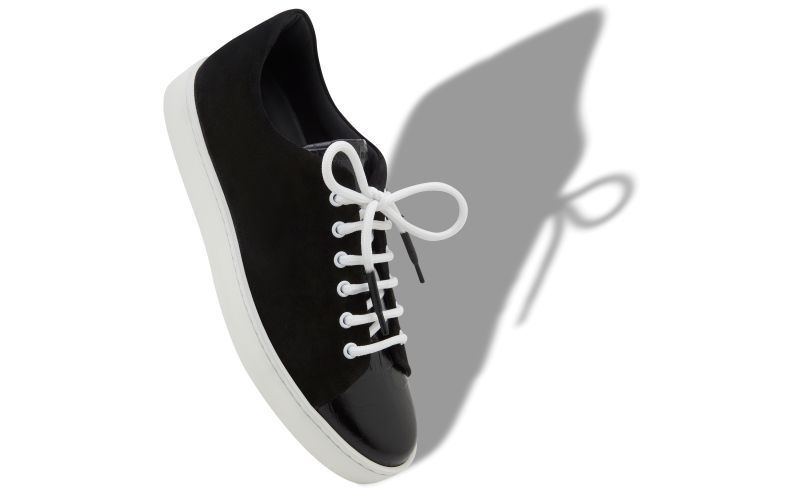 Semanado, Black Suede Lace Up Sneakers  - US$695.00 