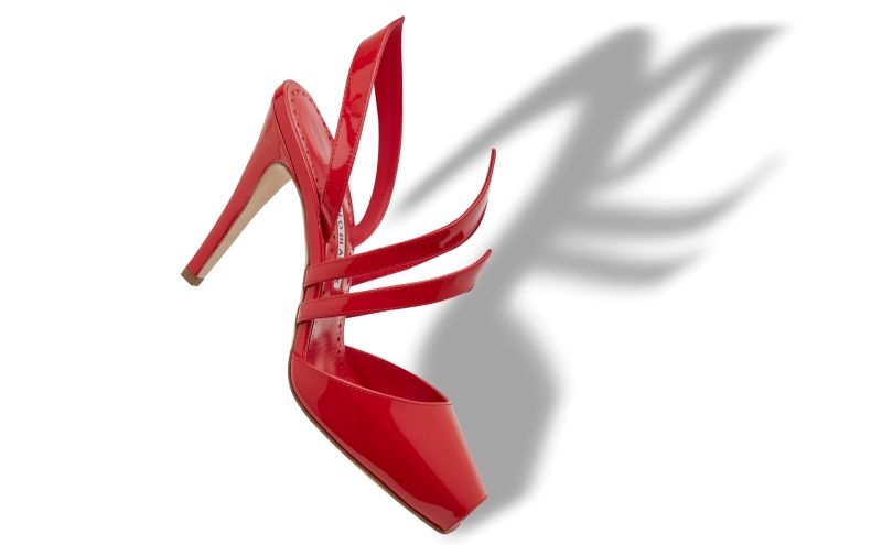 Develi, Red Patent Leather Slingback Pumps  - £825.00 