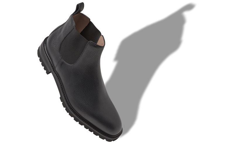 Brompton, Black Calf Leather Ankle Boots - AU$1,495.00 