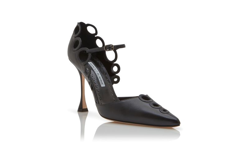 Akbarak, Black Nappa Leather Pointed Toe Pumps - AU$988.00