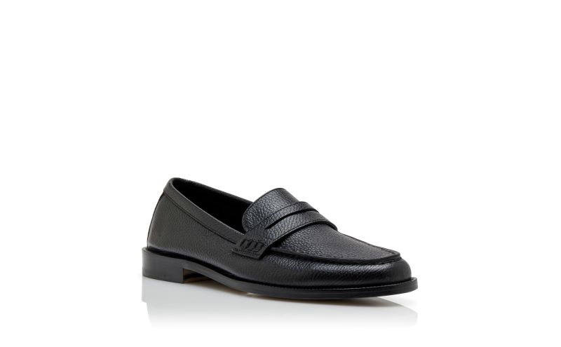 Perry, Black Calf Leather Penny Loafers - CA$1,165.00